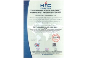 iso45001 2018职业健康安全管理体系认证证书（英）